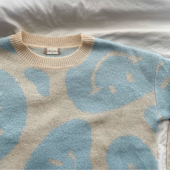 Altar’d State Smiley Sweater Baby Blue - Picture 5 of 7